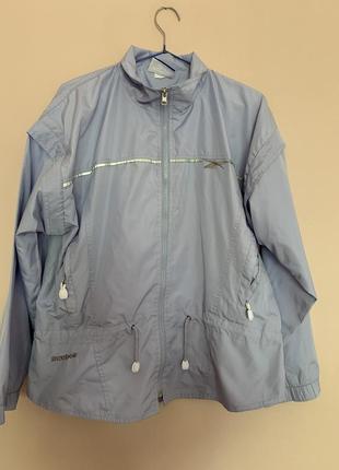 Сиреневая спортивная ветровка-жилетка, олимпийка ретро винтаж