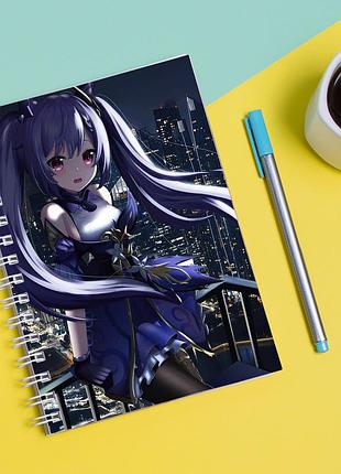 Скетчбук (sketchbook) для рисования с принтом "genshin impact - геншин удар 8"