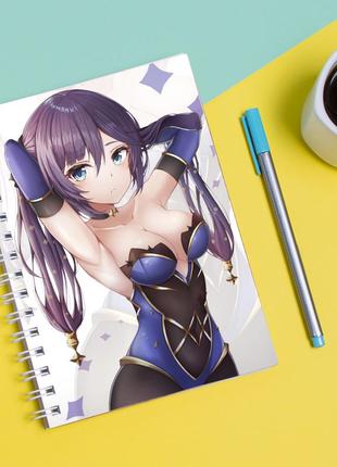 Скетчбук (sketchbook) для рисования с принтом "genshin impact - геншин удар 9"