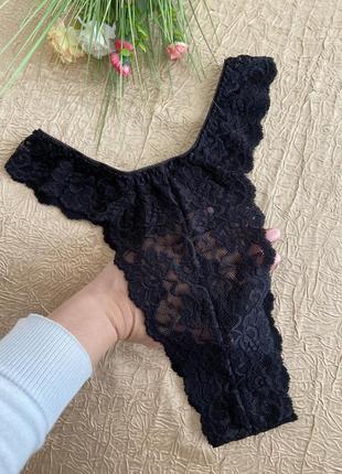 Сексуальні з набитого кружева бразиліани, чорного кольору, розмір s💕