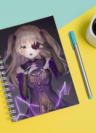 Скетчбук (sketchbook) для малювання з принтом "genshin impact - геншин удар 11"