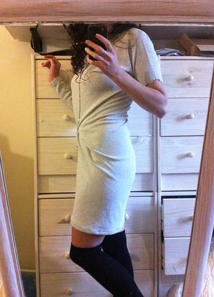 Платье светло серое 2