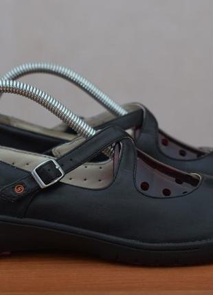 Чорні шкіряні босоніжки, туфлі, балетки clarks, 39 розмір. оригінал