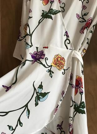 Dancing leopard-блуза платье на запах в цветочный принт! р.-105 фото