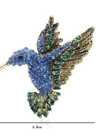 Брошка колібрі