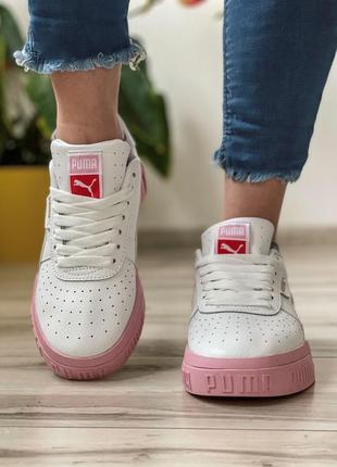 Стильні білі жіночі кросівки puma cali sport4 фото