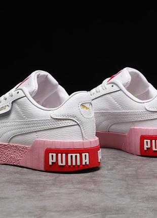 Стильні білі жіночі кросівки puma cali sport9 фото