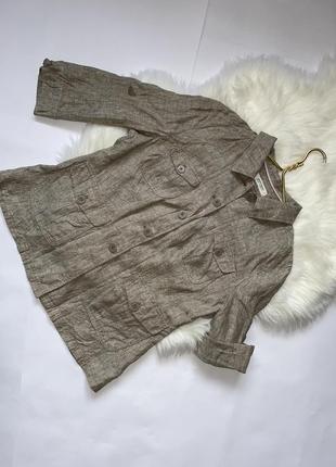 Gerry weber льняная женская рубашка-пиджак 12р (м)