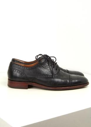 Grenson tom black brogue чёрные туфли броги монки дерби англия люкс3 фото