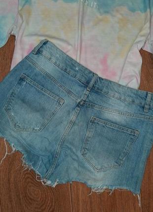 Женские джинсовые шорты короткие divided5 фото