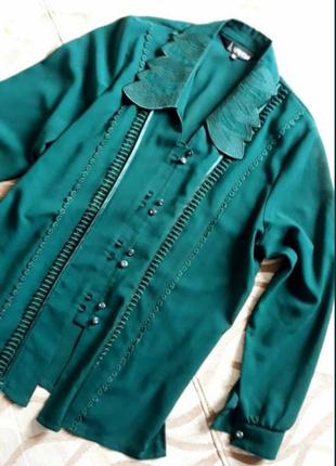 Блузка большого размера с воротником