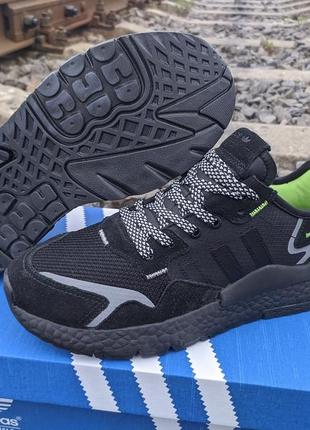 Adidas 3m nite jogger 41-46 черные кросівки кроссовки мужские чорні наложка2 фото