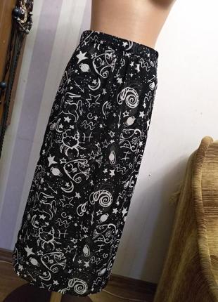 Дизайнерская винтажная юбка миди длинная винтаж  шифоновая юбка2 фото