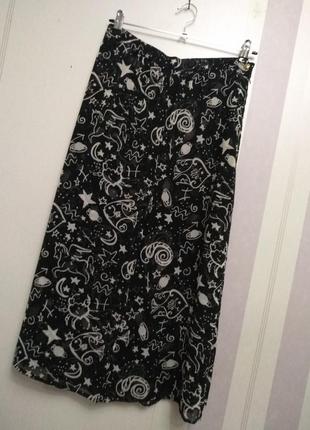 Дизайнерская винтажная юбка миди длинная винтаж  шифоновая юбка4 фото