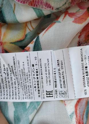 Натуральні штани штани в тропічний принт. італія.7 фото