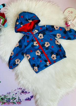 Красивая ветровка на флисе george мальчику 6-9 месяцев