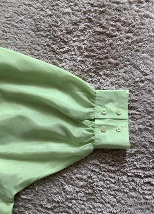 Салатова блуза туніка 30% шовк yuka франція нова з бірками7 фото