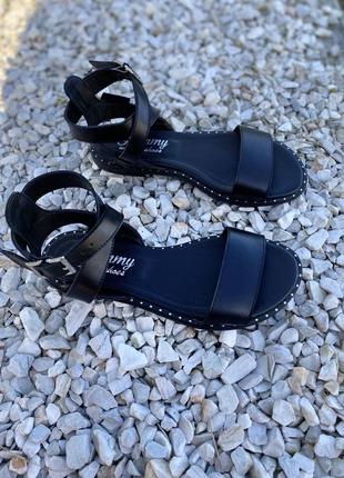 Босоніжки жіночі two steps 2086 чорні (літо шкіра натуральна)