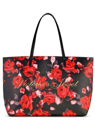 Нереально ефектна сумка шоппер victoria's secret принт квіти