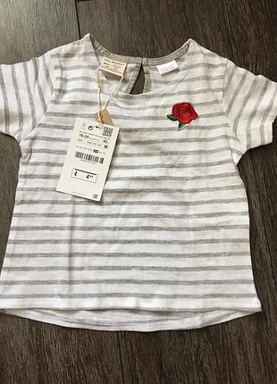 Футболка zara 18-24 міс 2 роки 92 см