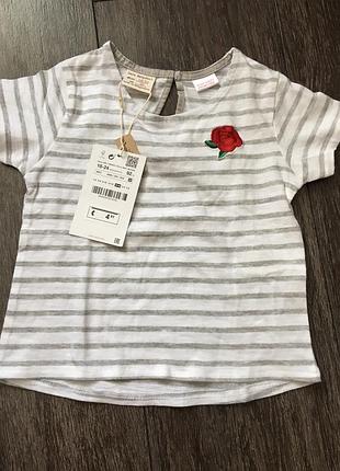 Футболка zara 18-24 мам 2 роки 92 см