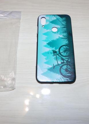 Чехол xiaomi redmi note 7 print велосипед в лесу