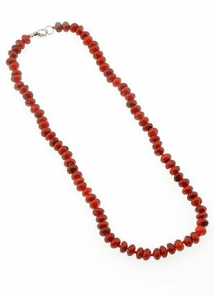 Бусы из натурального коралла красные 8 мм под вышиванку, украинский наряд