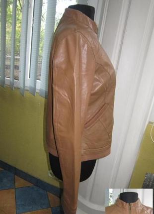Фирменная  лёгкая женская кожаная куртка jienna de luca. италия.  лот 9806 фото