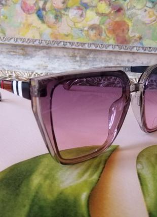 Эксклюзивные брендовые женские солнцезащитные розовые прозрачные очки тренд 20214 фото
