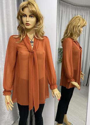 Новая блуза туника из шифона new look