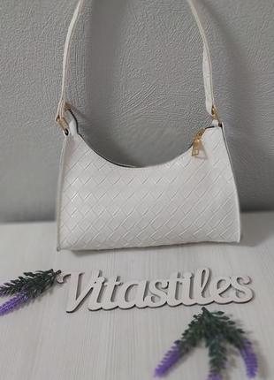 Сумка багет, багетка, плетена сумка, лакова сумка, сумочка