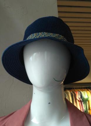 Синя шляпа панама капелюх zara p.562 фото