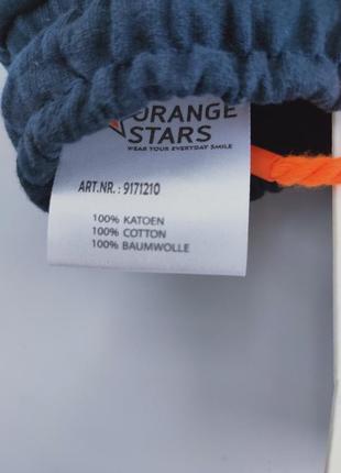 Шорты для мальчика синие трикотажные orange stars, 104 см, на 4 года5 фото