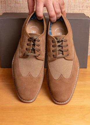 Мужские туфли оксфорд stacy adams wickley wingtip us7/eur40 на стопу 24.5-25см2 фото