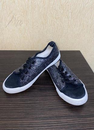 Кеды мокасины hm 30 в блёстках