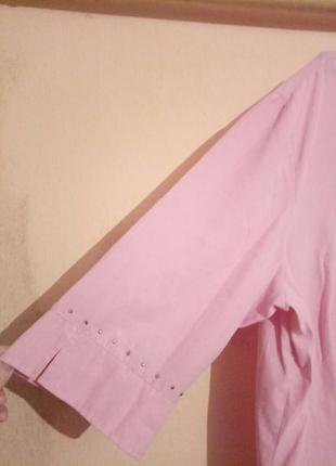 Розовая блузка-рубашка, размер 24/263 фото