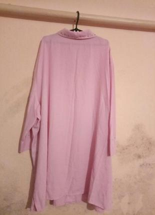 Розовая блузка-рубашка, размер 24/266 фото