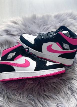 Женские кроссовки nike air jordan retro 1 magenta7 фото