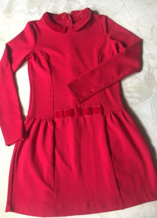 Нарядное элегантное платье для леди okaidi, благородный красный цвет франция