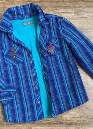 Рубашка "куртка-ветровка" котон на флисовой подкладке р.10/140