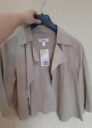 Замшевая куртка-кофта из очень тонкой кожи linea tesini . болеро5 фото