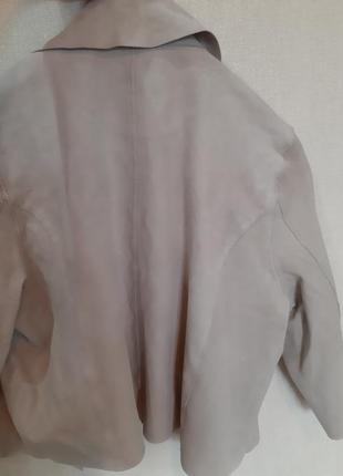 Замшевая куртка-кофта из очень тонкой кожи linea tesini . болеро6 фото