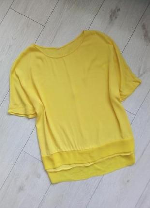 Желтая блуза топ оверсайз4 фото