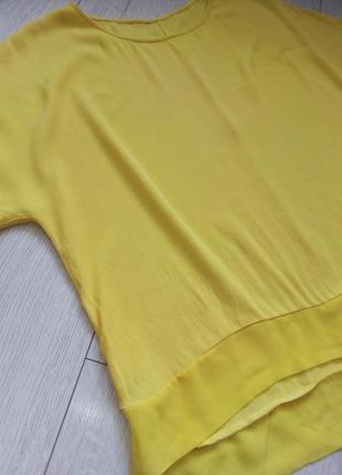 Желтая блуза топ оверсайз6 фото