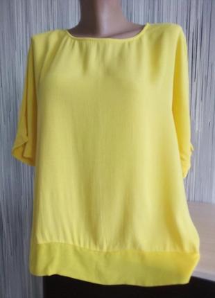 Желтая блуза топ оверсайз2 фото
