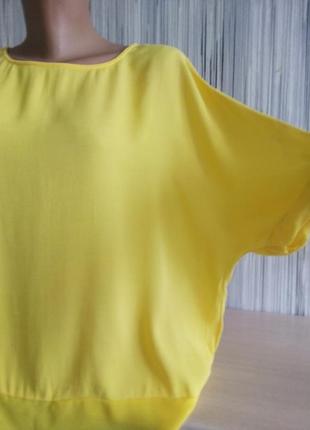 Желтая блуза топ оверсайз7 фото