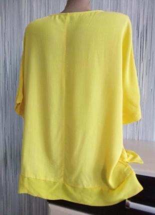 Желтая блуза топ оверсайз3 фото
