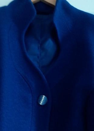 Интересный по крою приталенный пиджак жакет темно-синего цвета. размер м/46.2 фото