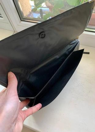 Трендовий чорний клатч маленька сумка на застібці вінтаж3 фото