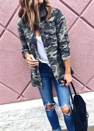 Amisu -комуфляжная подовжена куртка вітровка